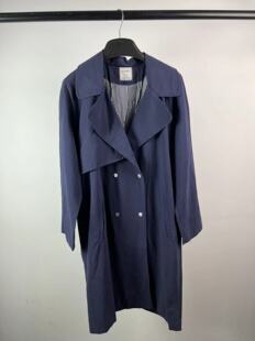 中长款双排扣风衣外套春季文艺胖MM遮肉显瘦过膝上衣女G24