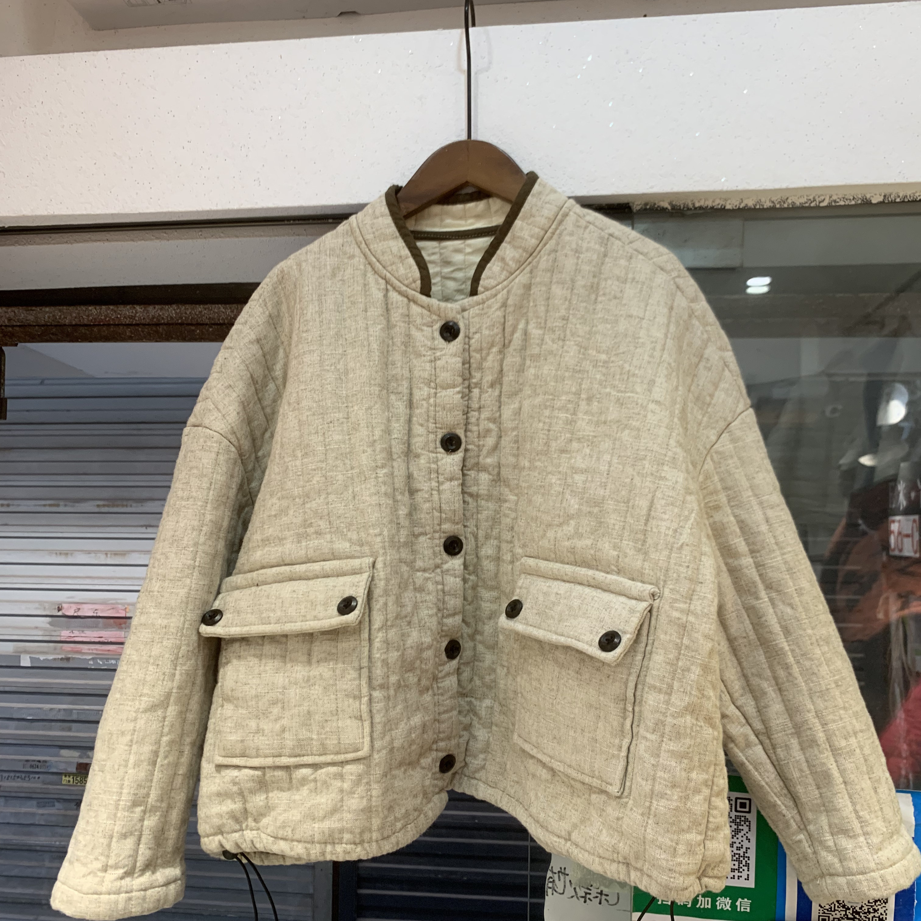 日系宽松小立领棉服女新款单排扣袋盖双口袋夹棉棉衣外套N25,女装/女士精品,棉衣/棉服,淘宝优惠券,粉丝福利购,淘宝优惠卷