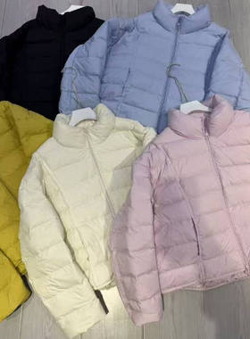 韩版短款休闲立领排骨羽绒服女时尚宽松百搭白鸭绒外套K31 32