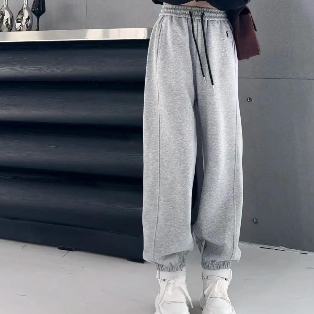 束脚休闲宽松大码加绒运动裤