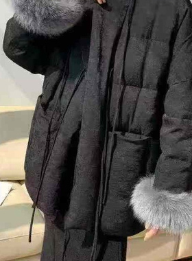 中式国风满提花棉衣棉服女冬季新款高级感宽松时尚系带外套C34