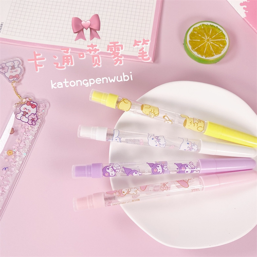 盖帽多功能塑料4支少女心中性笔