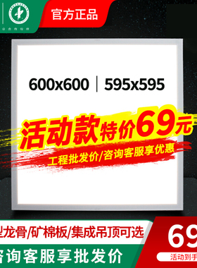 雷士照明LED平板灯600x600格栅灯集成吊顶工程办公灯60x60面板灯