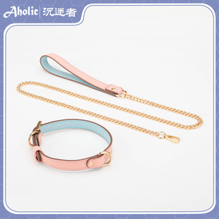 宫铃项圈女皮质高级黑色铃铛choker锁骨项圈狗狗puppy牵引绳