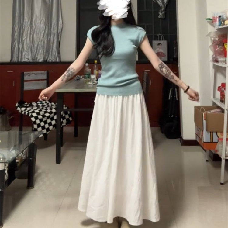 桃桃推荐~学院风纹理半身裙女春夏高腰宽松垂感气质a字中长款裙子,女装/女士精品,大码半身裙,淘宝优惠券,粉丝福利购,淘宝优惠卷