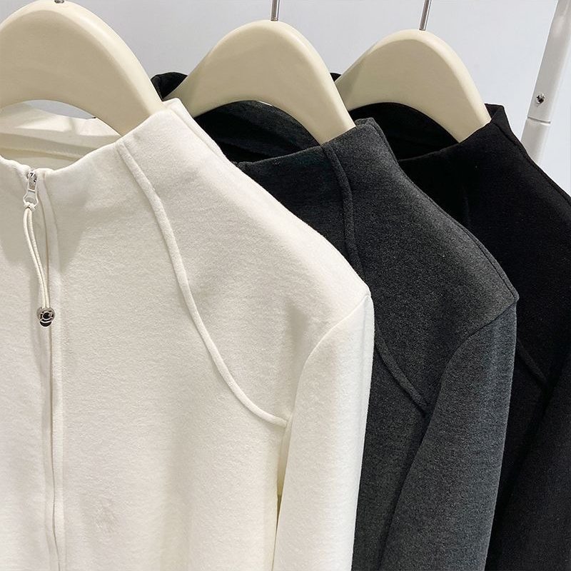 大码微胖德绒T恤半高领拉链上衣女春秋新款设计感长袖内搭打底衫,女装/女士精品,大码内搭,淘宝优惠券,粉丝福利购,淘宝优惠卷