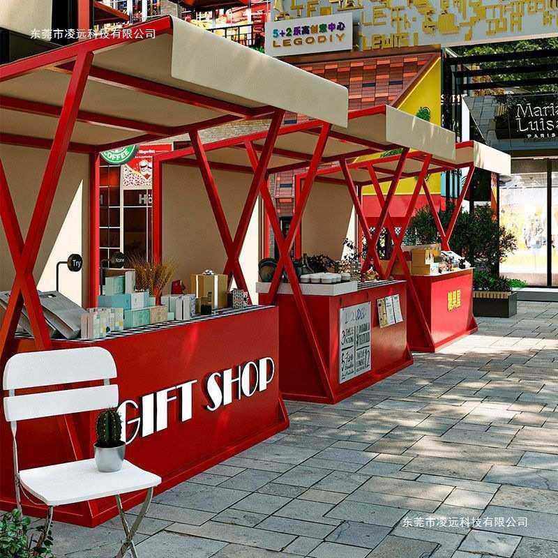 网红集市活动摆摊架商场促销花车展示架户外广场夜市移动小吃棚架