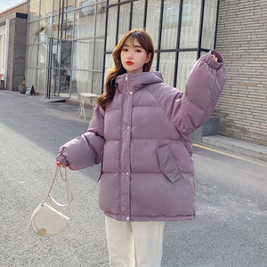 短款羽绒棉服女连帽宽松韩版设计感小个子冬季时尚保暖外套面包服