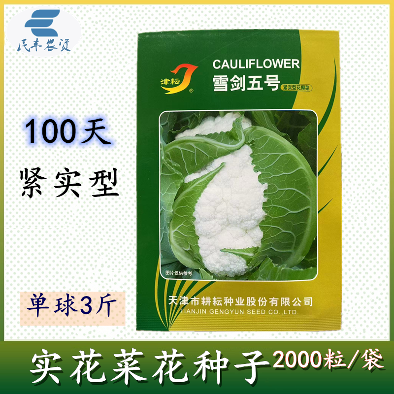 耕耘雪剑五号2000粒100天晚熟花椰菜种子 花菜 实花菜花春秋两用
