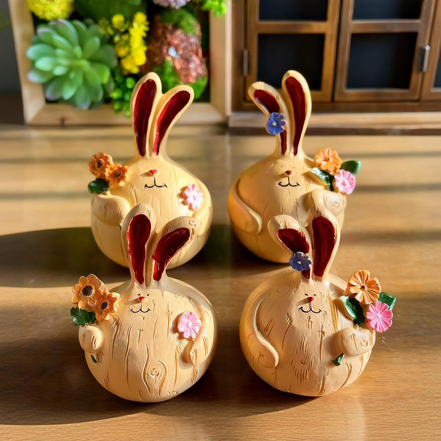 户外树脂大蒜兔花园摆件