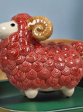 十二生肖客厅存钱罐美陶陶瓷可爱