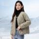 轻薄羽绒棉服女小款 内胆外套 无领内搭外穿薄款 2024年秋冬新款 短款