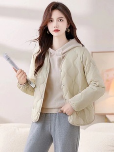 棉衣外套 宽松冬季 2023年新款 轻薄羽绒棉服女秋冬小个子休闲时尚