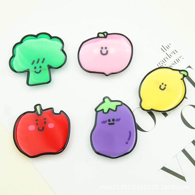 可伸缩可爱萌卡通粘贴式背贴简约蔬菜气垫气囊支架手机壳桌面懒人