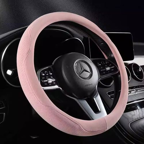 超薄透气麂皮绒汽车内饰糖果粉