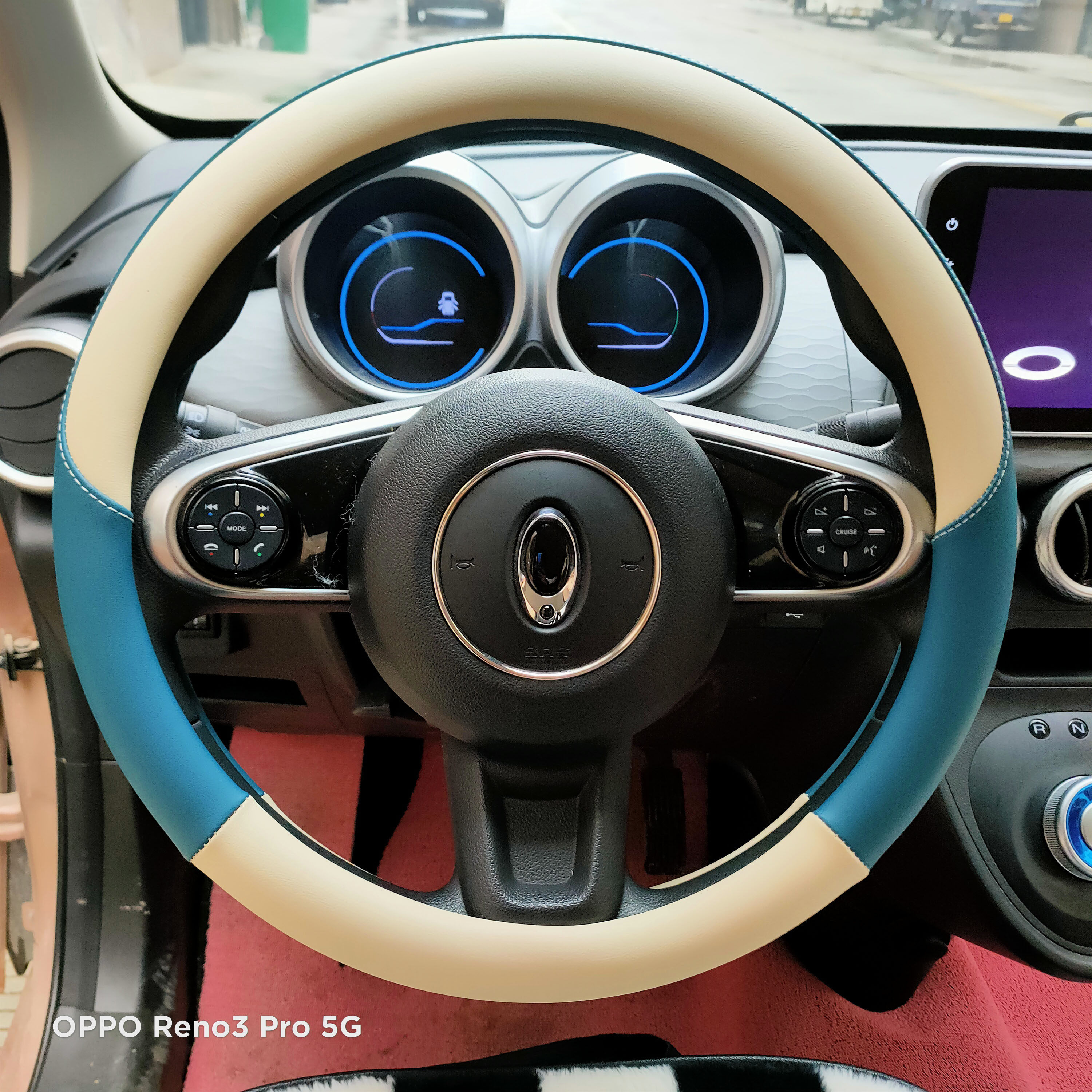 长城欧拉好猫新能源电动车专用方向盘套茶多酚香味纳帕皮女性把套