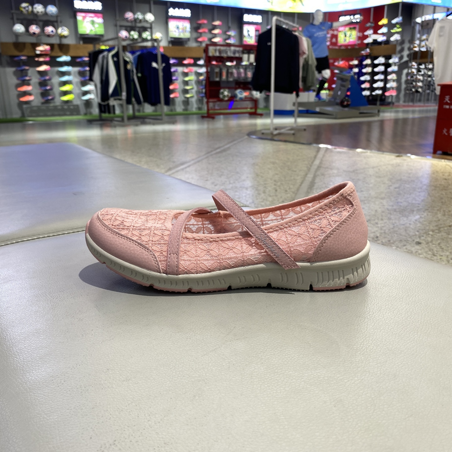skechers斯凯奇玛丽珍单鞋轻便舒适休闲鞋女鞋蕾丝透气