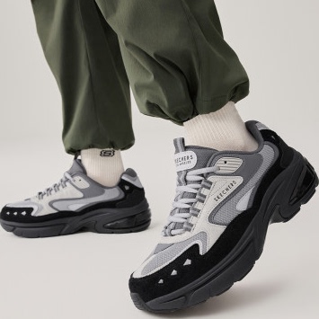skechers斯凯奇气垫缓震回弹情侣鞋老爹鞋运动休闲鞋183214