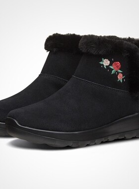 斯凯奇skechers百搭毛边女靴