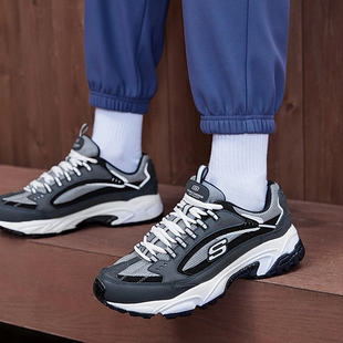 skechers斯凯奇熊猫鞋厚底缓震男性运动休闲鞋防滑户外鞋51286
