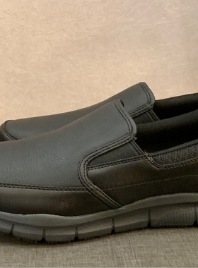 skechers斯凯奇男士休闲鞋皮鞋男鞋时尚简约舒适橡胶鞋鞋头77157
