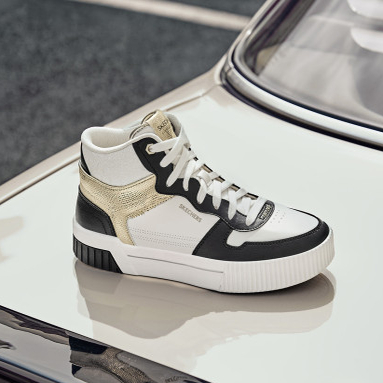 skechers斯凯奇撞色拼接女鞋学院风板鞋运动休闲鞋舒适柔软185105