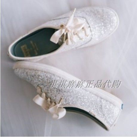 KEDS合作款亮片婚礼鞋 X kate spade  女士时尚帆布鞋 休闲鞋