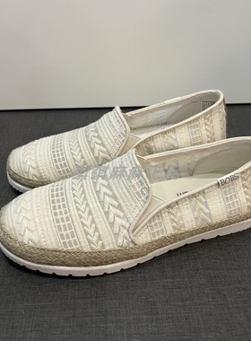 Skechers斯凯奇单鞋轻便网面鞋一脚蹬休闲鞋渔夫鞋女鞋113237