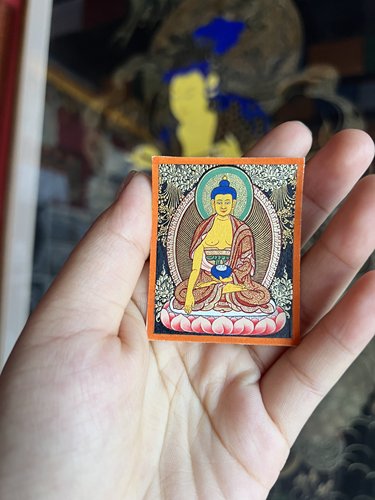 青海热贡纯手绘小唐卡夏吾尖措大师手绘