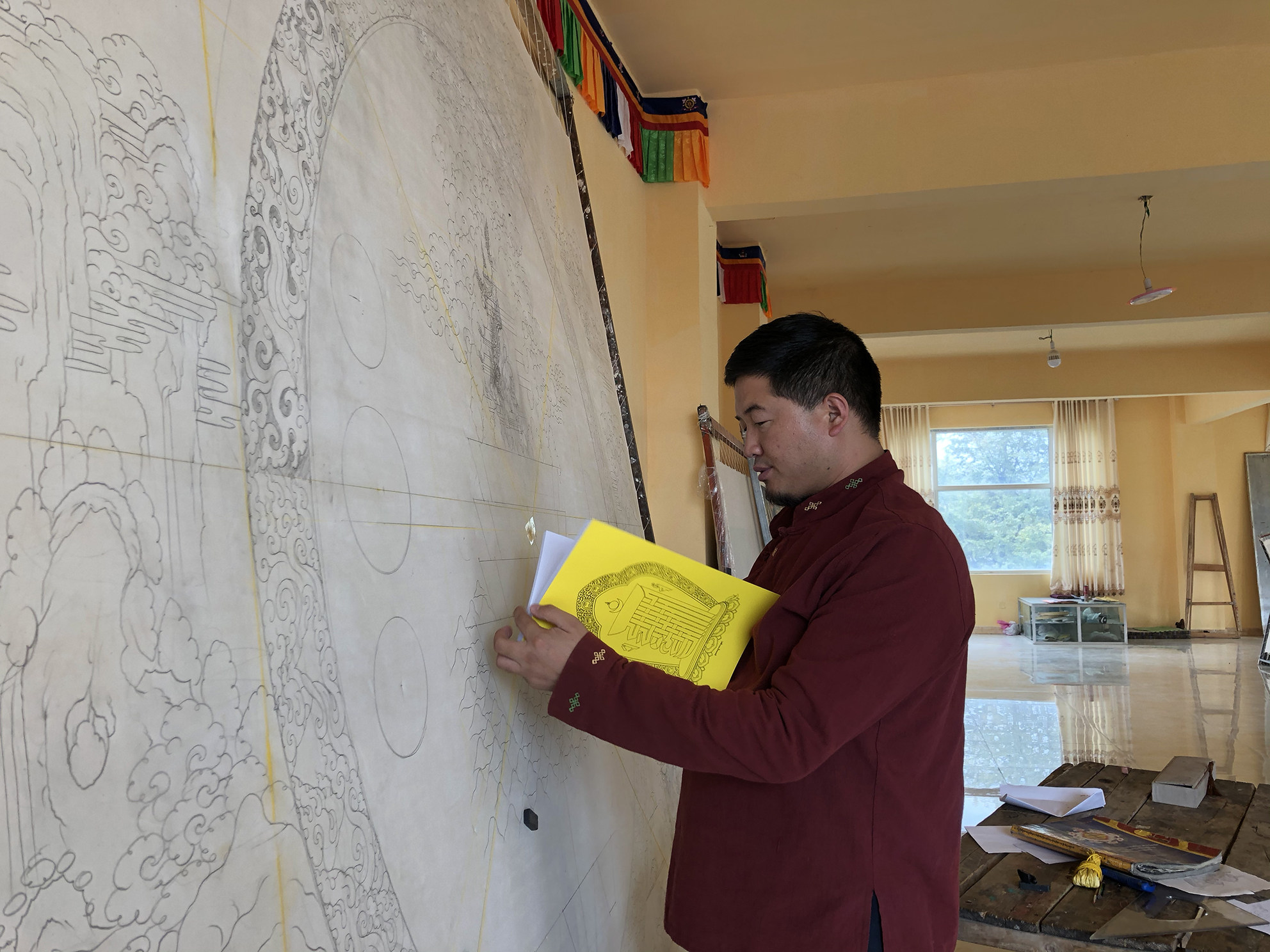 西藏唐卡绘画造像度量经书本热贡唐卡教学零基础学习草图构图书本