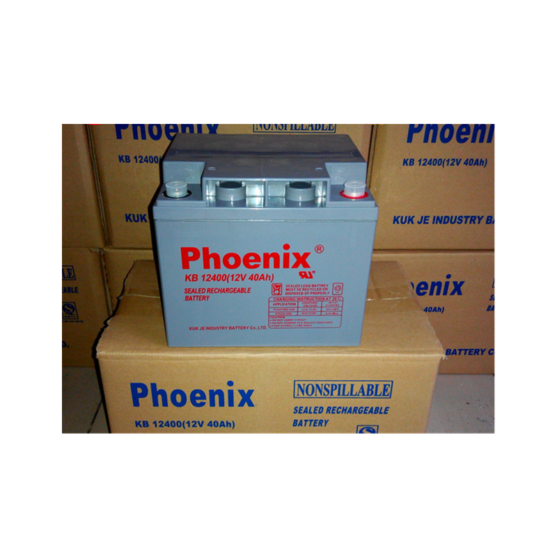 凤凰蓄电池KB12400 免维护电池 消防UPS电源12V40AH 直流屏密封式