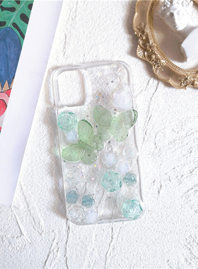 一只羊仙女绿蝴蝶手机壳适用于苹果13pro12ProX70PRO米10NOVA8P40