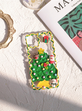 一只羊圣诞树手机壳适用于苹果14plus13pro12ProX70米12PRONOVA8