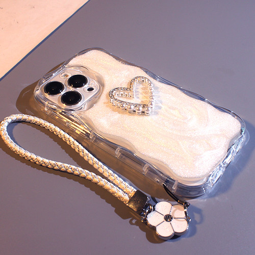 珍珠爱心vivoS18硅胶简约手机壳