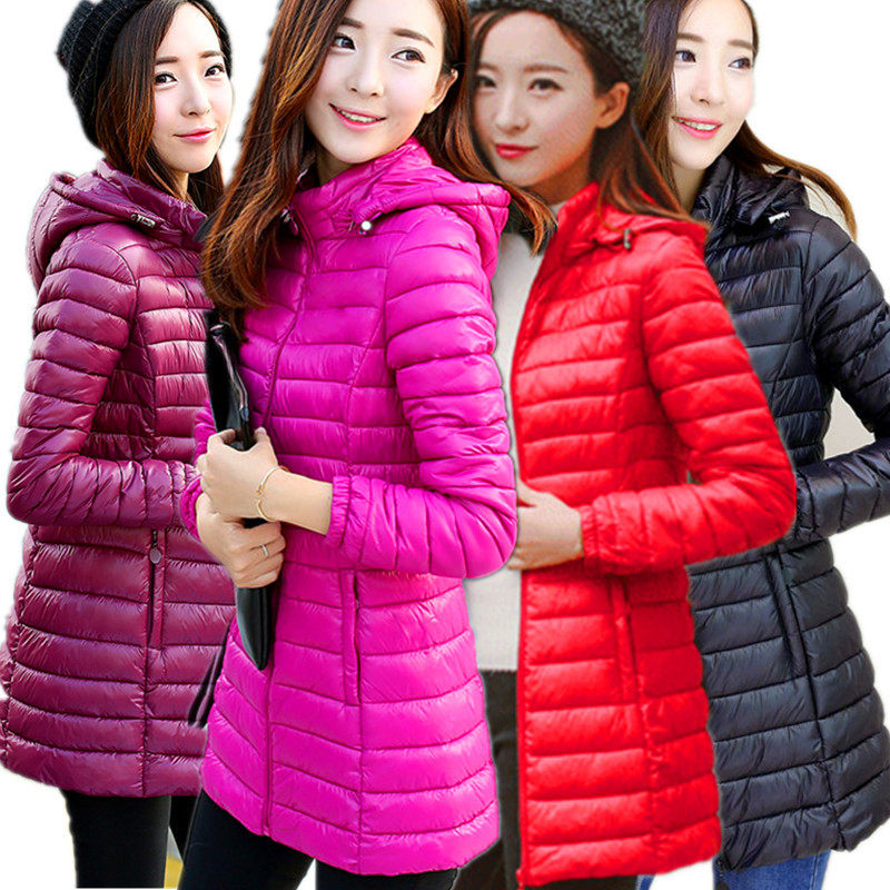 秋冬季棉衣女中长款2022新款棉袄韩版大码宽松显瘦轻薄款羽绒棉服