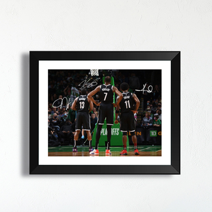 篮网三巨头哈登杜兰特欧文实木装饰相框照片墙桌摆件画框球迷周边