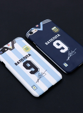 1998阿根廷战神巴蒂斯图塔球衣创意适用于iphone1312promax手机壳