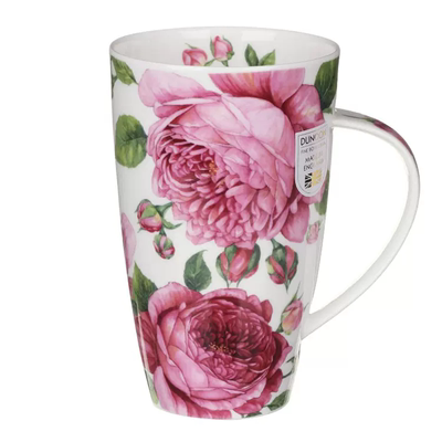 英国产dunoon骨瓷杯600ml灿烂玫瑰创意陶瓷大容量马克杯女士咖啡