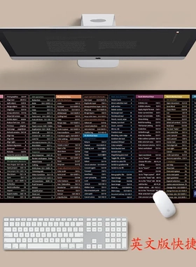 英文快捷键跨境鼠标垫日文泰文越南版快捷键超大加厚办公桌垫