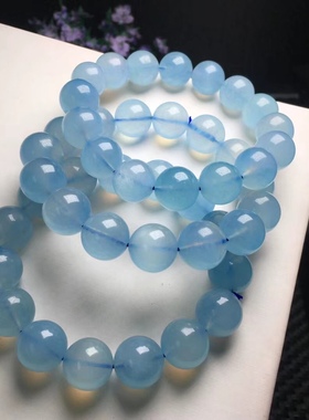 天然海蓝宝冰种水晶手串