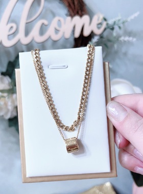 新款项链女生时尚双层小众设计感锁骨链可爱网红气质百搭颈链2313