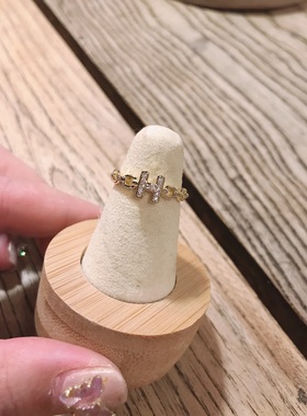 日韩风水钻闪亮首饰品活口戒指