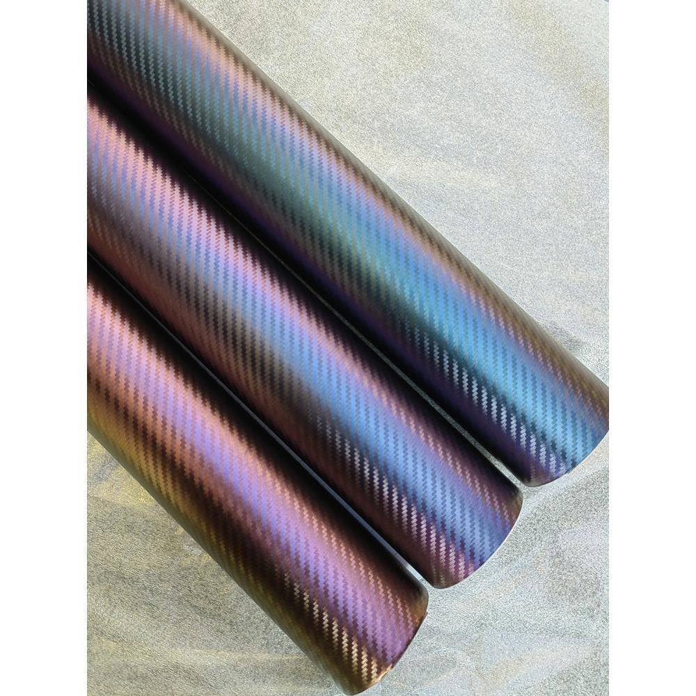 自行车碳纤纹路紫变铜改色膜 脚蹼装饰贴膜 公路车童车画痕遮挡贴