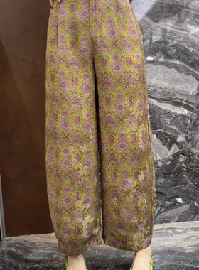 欧洲站2026夏季新款欧货女装宽松时尚休闲百搭纯色印花阔腿22011