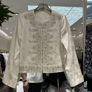 国风圆领重工订钻百搭年轻款 Don 中式 2026新款 外套6008 t.one春季