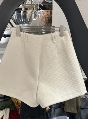 欧洲站2025冬季新款高腰纯色显瘦百搭加厚休闲短款直筒裤女62273