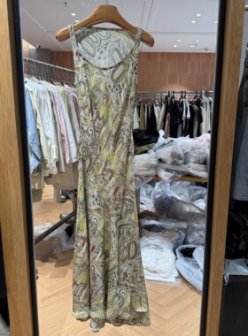 欧洲站2026夏季新款法式轻熟印花优雅气质女人味无袖连衣裙53658