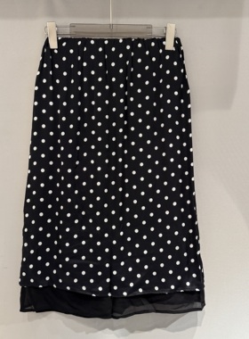 欧洲站2026夏季新款高腰显瘦轻熟风女人味包臀直筒波点一步裙9015