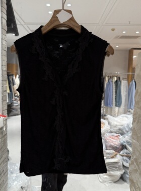 欧洲站2026春季新款V领蕾丝绣花女士单穿内搭款甜美背心潮YX6509