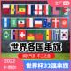 2022卡塔尔世界杯串旗装 饰外国旗彩旗世界各国旗帜酒吧餐厅挂旗